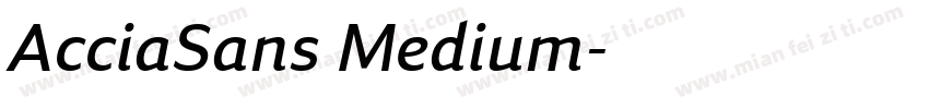 AcciaSans Medium字体转换